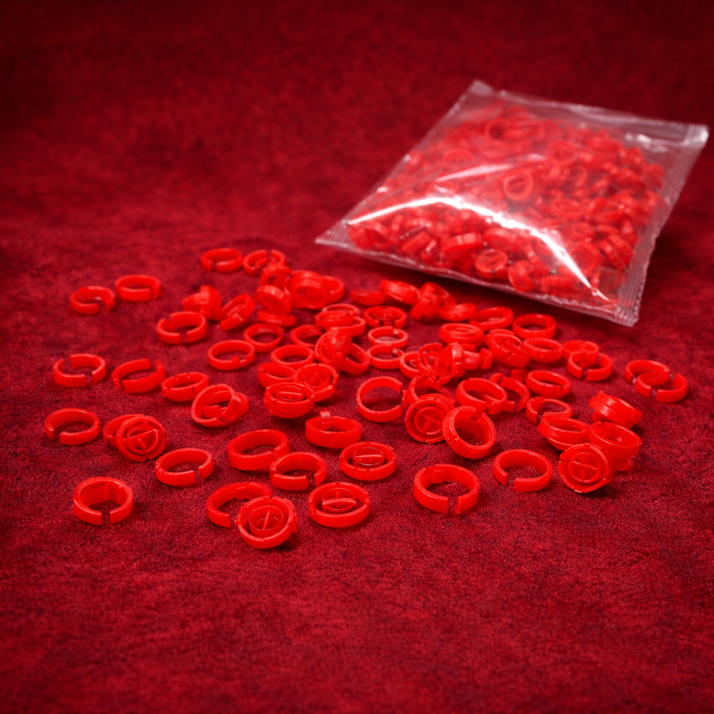 Exotic Pro Slit Glue Rings – Red