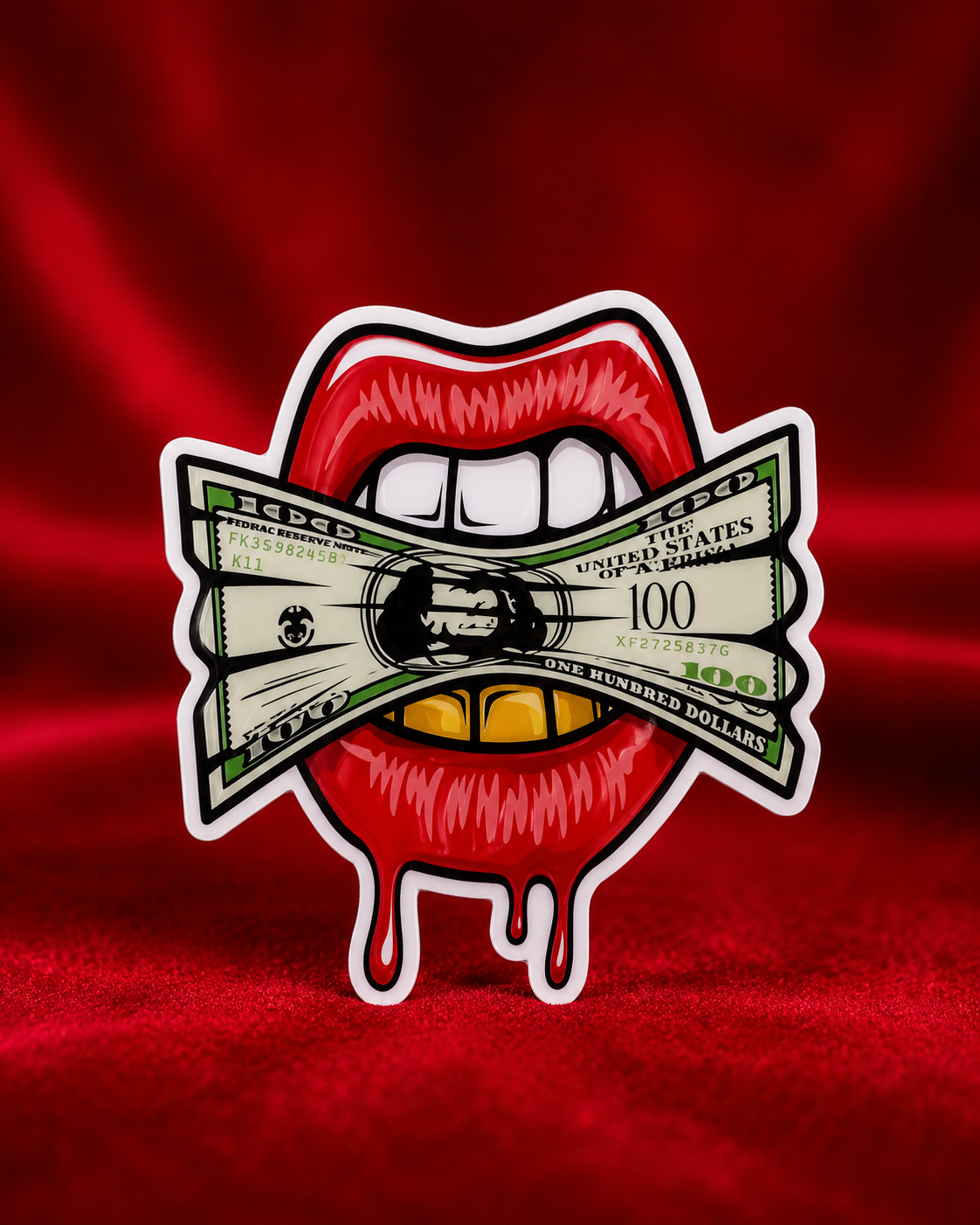 Money Lips Lash Tile